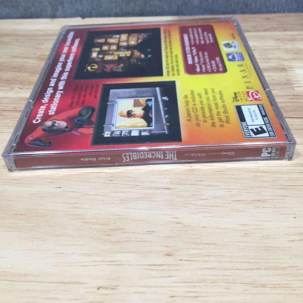 Disney Pixar The Incredibles PC CD-ROM Print Studio Software New Sealed K3586